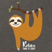 Funny Sloth Hanging On A Tree Gift Funny Sloth Lover Relax Take It Easy Gift Cotton Canvas Backpack
