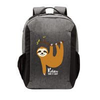 Funny Sloth Hanging On A Tree Gift Funny Sloth Lover Relax Take It Easy Gift Vector Backpack