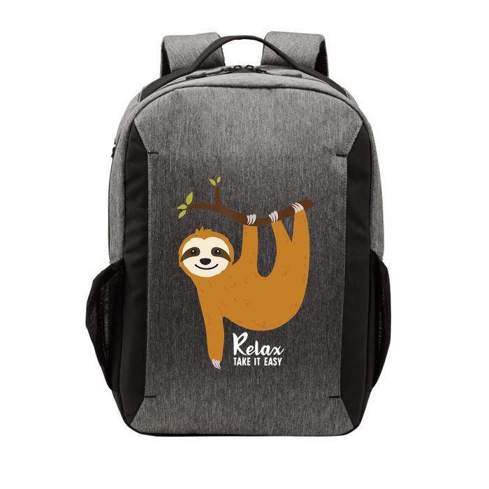 Funny Sloth Hanging On A Tree Gift Funny Sloth Lover Relax Take It Easy Gift Vector Backpack