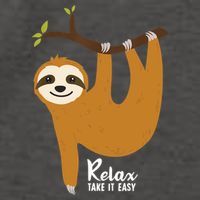Funny Sloth Hanging On A Tree Gift Funny Sloth Lover Relax Take It Easy Gift Vector Backpack