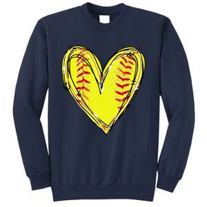 Funny Softball Heart Softball Game Day Softball Mom Lovers Gift Sweatshirt