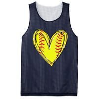 Funny Softball Heart Softball Game Day Softball Mom Lovers Gift Mesh Reversible Basketball Jersey Tank