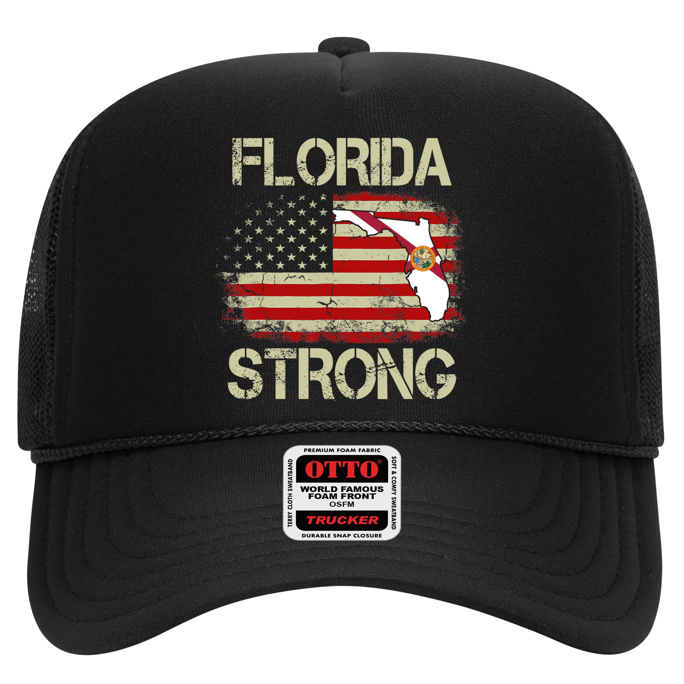 Florida Strong Hurricane Ian Support Florida Vintage American US Flag Hat