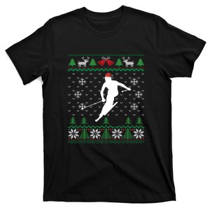 Funny Santa Hat Skiing Uglr Chritmas Sweater Gifts T-Shirt