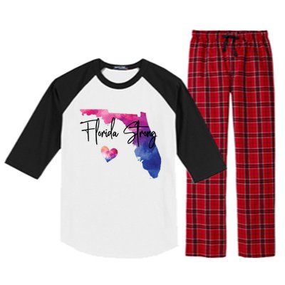 Florida Strong Hurricane Helene Raglan Sleeve Pajama Set