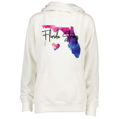 Florida Strong Hurricane Helene Womens Funnel Neck Pullover Hood