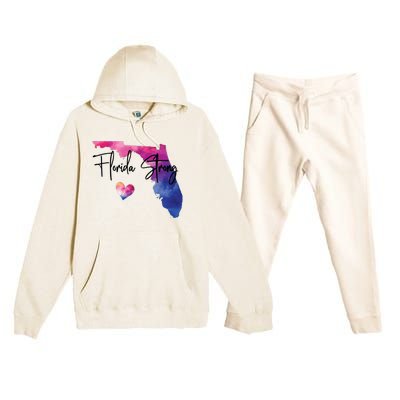 Florida Strong Hurricane Helene Premium Hooded Sweatsuit Set