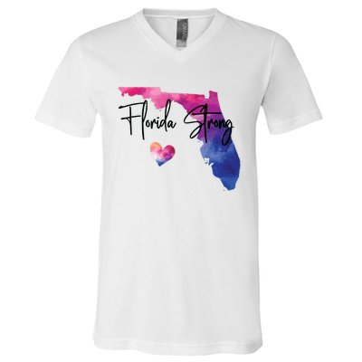 Florida Strong Hurricane Helene V-Neck T-Shirt