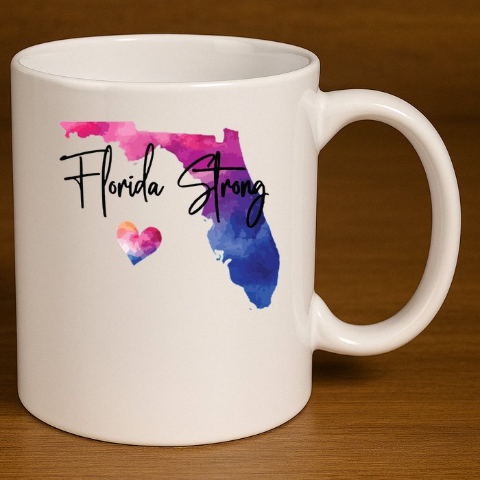 Florida Strong Hurricane Helene 11oz C Handle Ceramic Mug