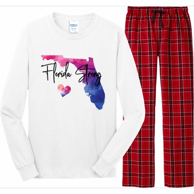 Florida Strong Hurricane Helene Long Sleeve Pajama Set