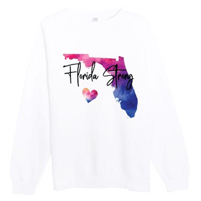 Florida Strong Hurricane Helene Premium Crewneck Sweatshirt