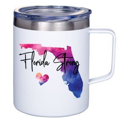 Florida Strong Hurricane Helene 12oz Stainless Steel Coffee Mug