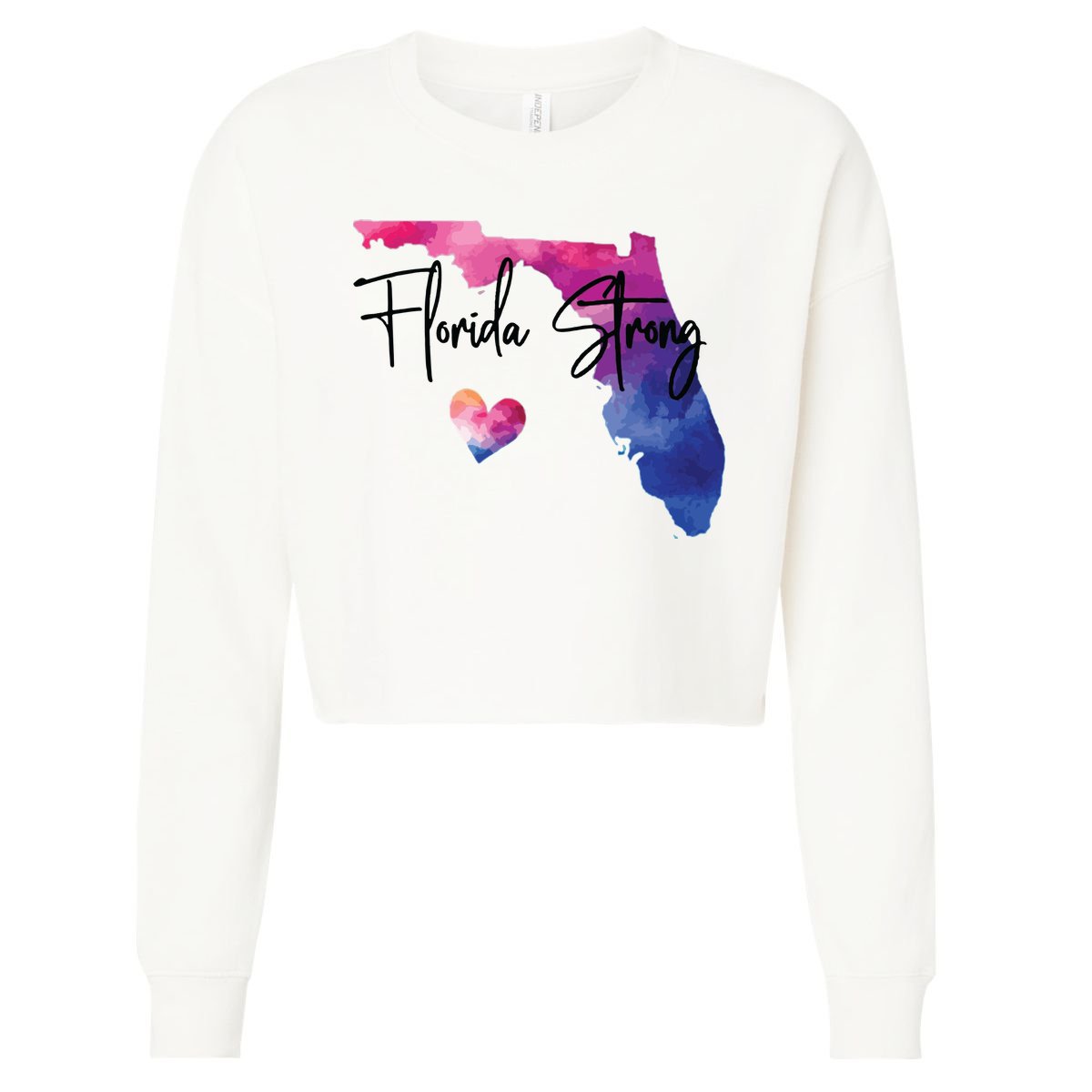 Florida Strong Hurricane Helene Cropped Pullover Crew
