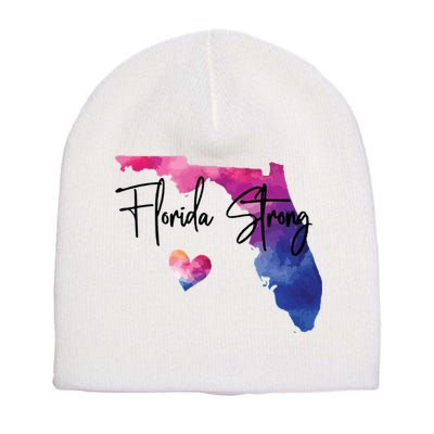 Florida Strong Hurricane Helene Short Acrylic Beanie