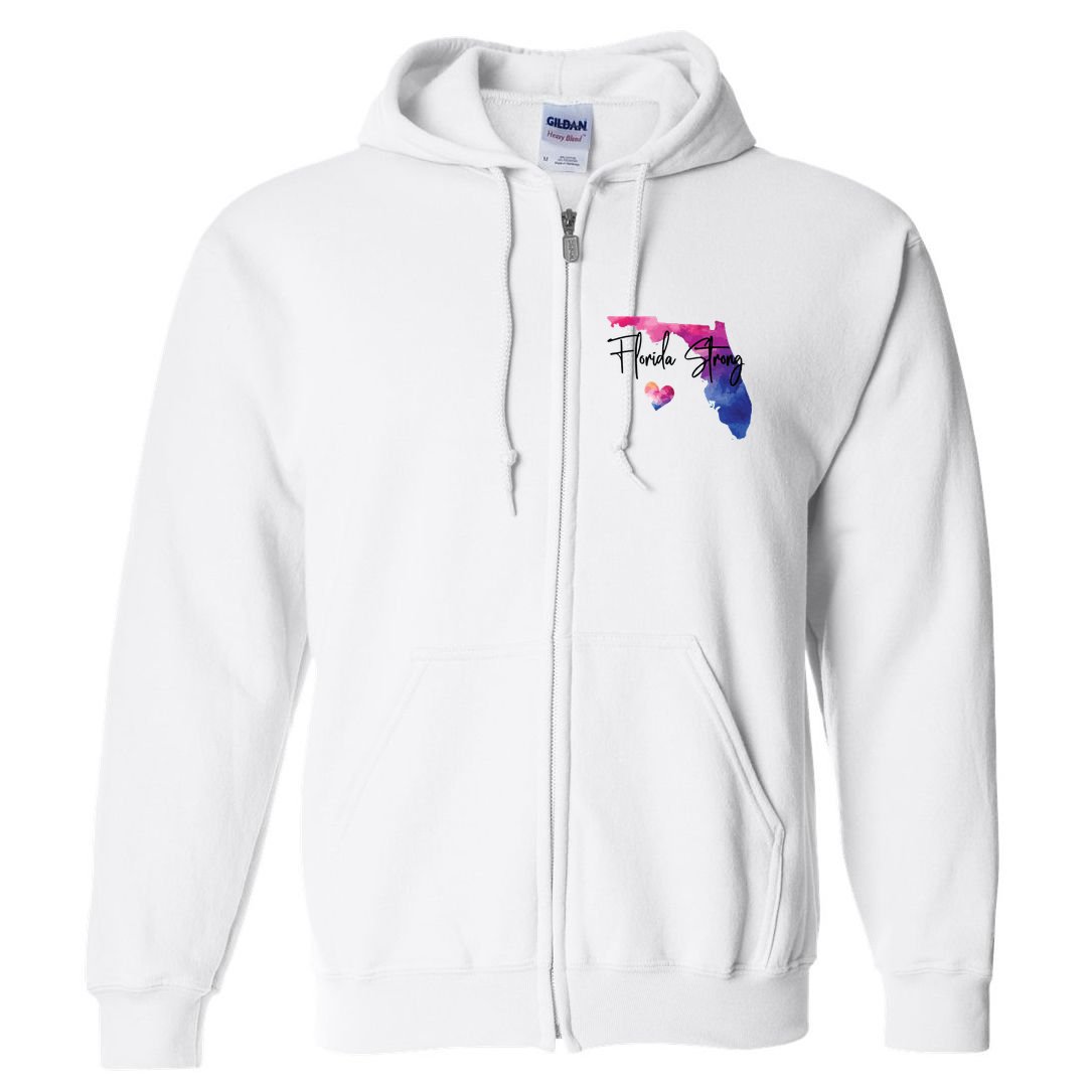Florida Strong Hurricane Helene Full Zip Hoodie
