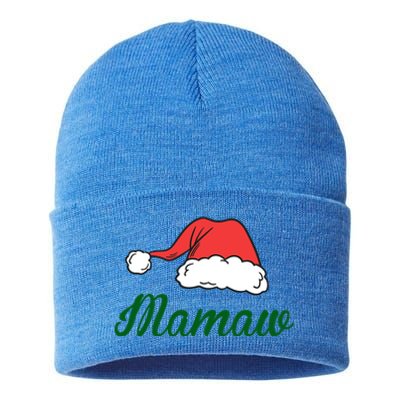 Funny Santa Hat Christmas Costume Family Matching Mamaw Gift Sustainable Knit Beanie