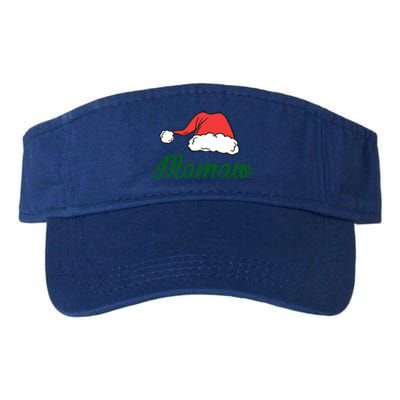 Funny Santa Hat Christmas Costume Family Matching Mamaw Gift Valucap Bio-Washed Visor