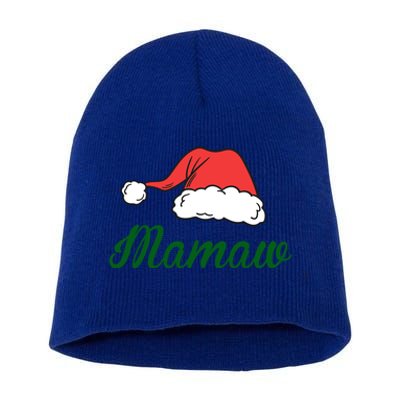 Funny Santa Hat Christmas Costume Family Matching Mamaw Gift Short Acrylic Beanie