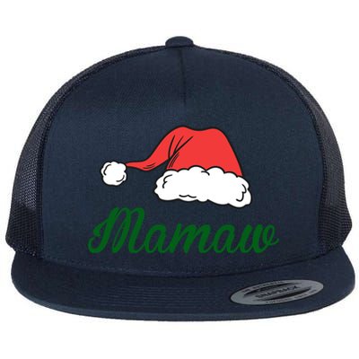 Funny Santa Hat Christmas Costume Family Matching Mamaw Gift Flat Bill Trucker Hat