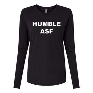 Funny Saying Humble Asf Womens Cotton Relaxed Long Sleeve T-Shirt