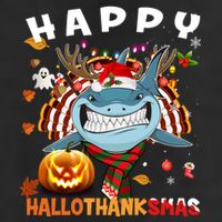 Funny Shark Halloween Christmas Shark Happy Hallothanksmas Gift Cool Comfort Performance Bucket Hat