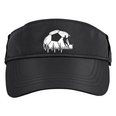 Funny Soccer Heartbeat Soccer Player Adult Drive Performance Visor