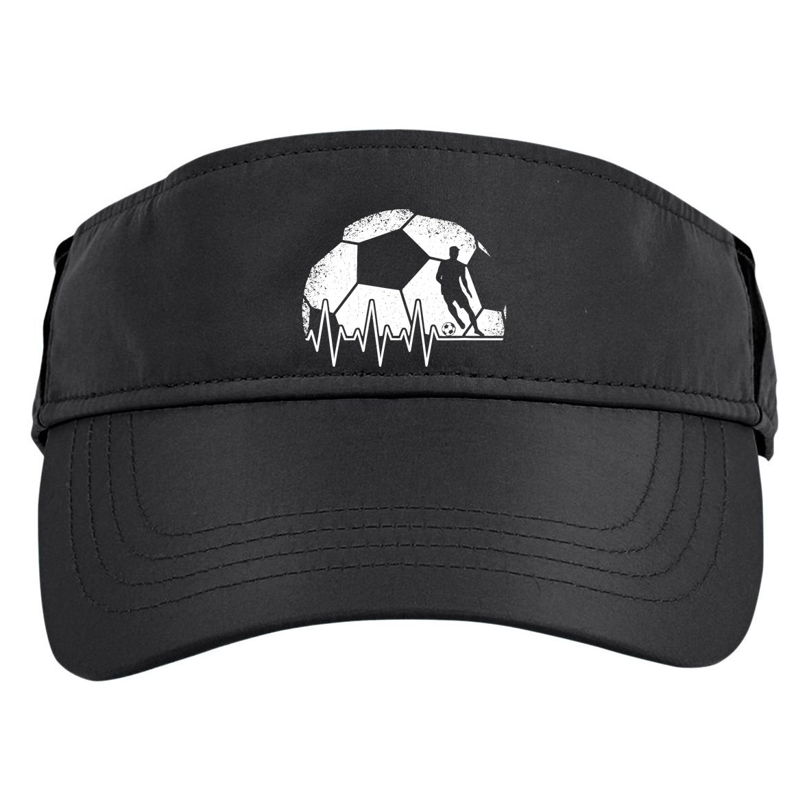 Funny Soccer Heartbeat Soccer Player Adult Drive Performance Visor