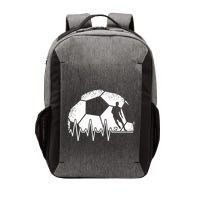 Funny Soccer Heartbeat Soccer Player Vector Backpack