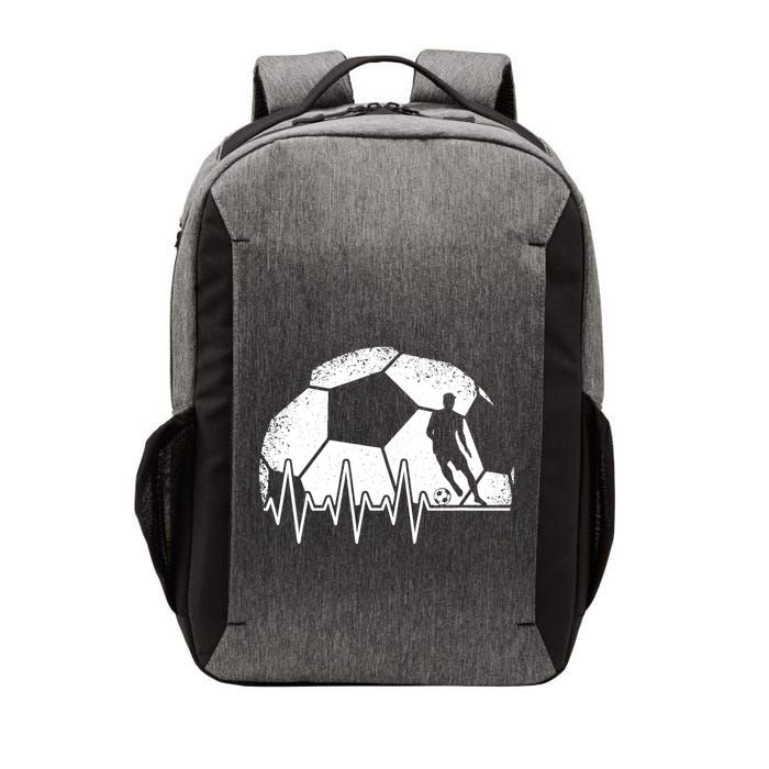 Funny Soccer Heartbeat Soccer Player Vector Backpack