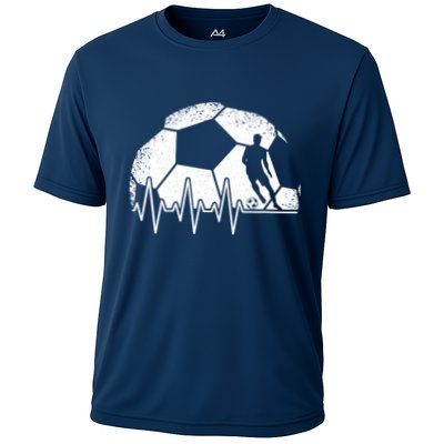 Funny Soccer Heartbeat Soccer Player Performance Shirt