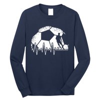 Funny Soccer Heartbeat Soccer Player Long Sleeve Shirt