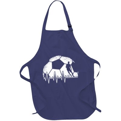Funny Soccer Heartbeat Soccer Player Apron