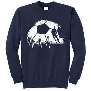 Funny Soccer Heartbeat Soccer Player Tall Sweatshirt