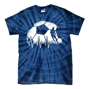 Funny Soccer Heartbeat Soccer Player Tie-Dye T-Shirt