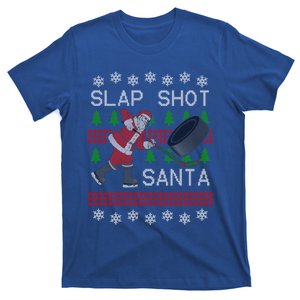 Funny Santa Hockey Christmas Gift Santa Ugly Great Gift T-Shirt