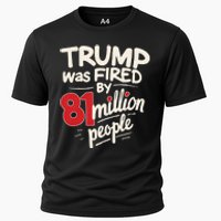 Funny Sarcastic Humor Trump Was Fired By 81 Million People Cooling Performance Crew T-Shirt