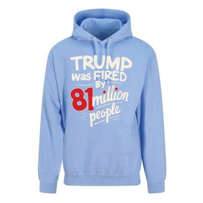 Funny Sarcastic Humor Trump Was Fired By 81 Million People Unisex Surf Hoodie