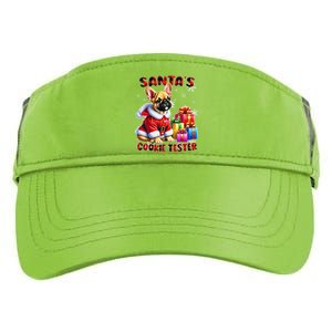 Frenchie Santa Hat & Christmas Lights Cute French Bulldog Adult Drive Performance Visor