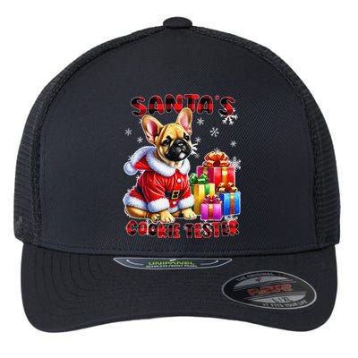 Frenchie Santa Hat & Christmas Lights Cute French Bulldog Flexfit Unipanel Trucker Cap