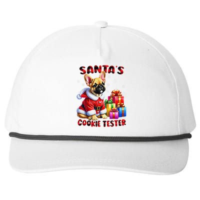 Frenchie Santa Hat & Christmas Lights Cute French Bulldog Snapback Five-Panel Rope Hat