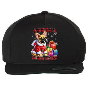 Frenchie Santa Hat & Christmas Lights Cute French Bulldog Wool Snapback Cap