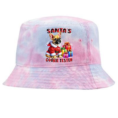 Frenchie Santa Hat & Christmas Lights Cute French Bulldog Tie-Dyed Bucket Hat