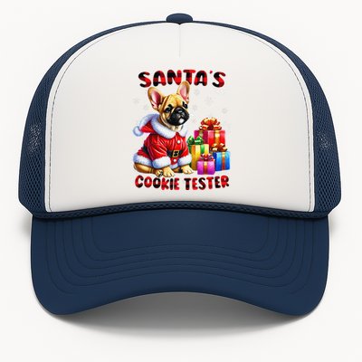 Frenchie Santa Hat & Christmas Lights Cute French Bulldog Trucker Hat