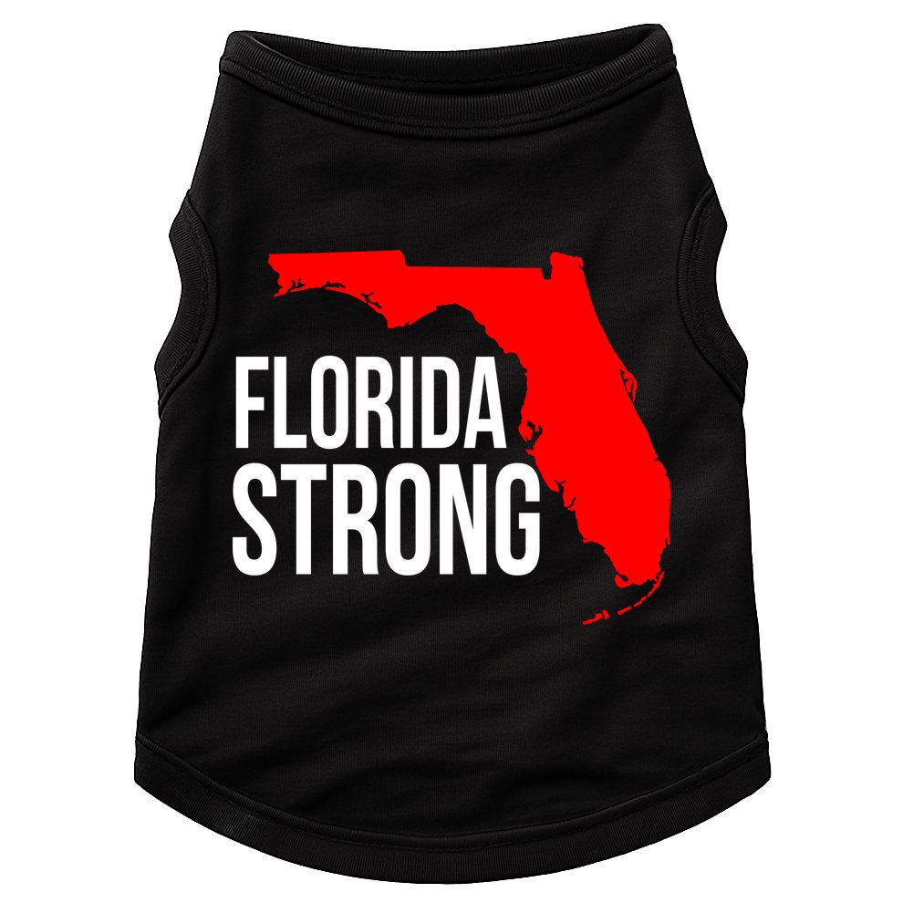 Florida Strong Hurricane Ian Support Florida Vintage American US Flag Doggie Tank