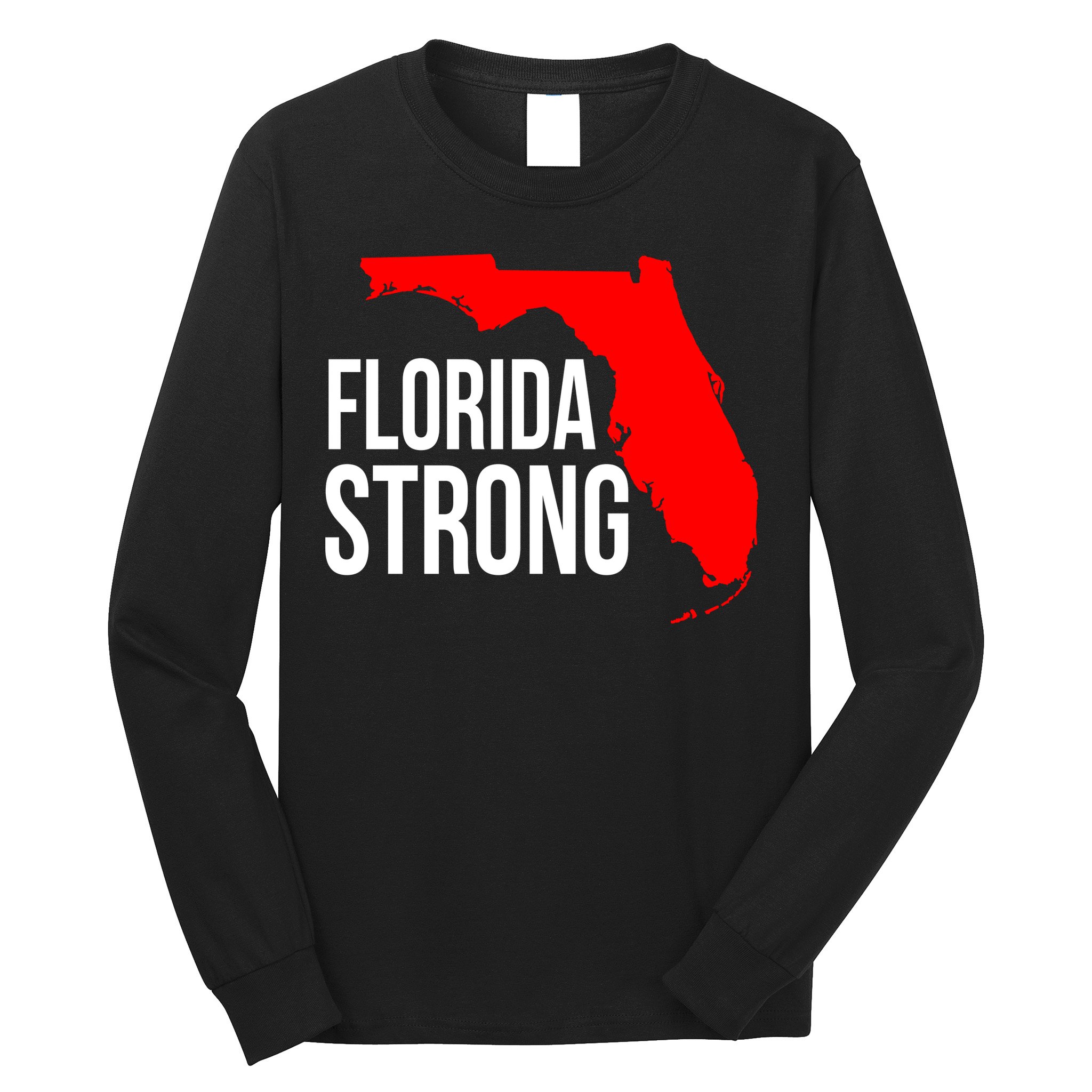 Florida Strong Hurricane Ian Support Florida Vintage American US Flag Long Sleeve Shirt