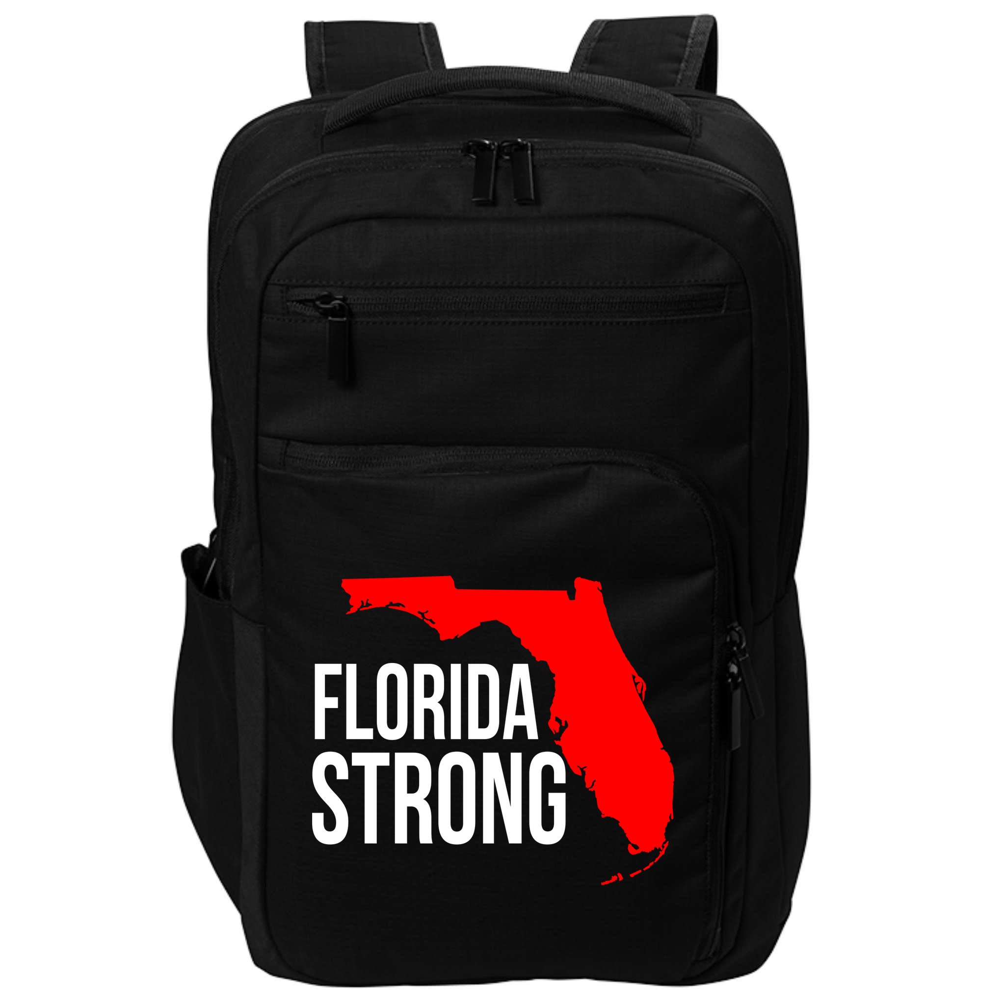 Florida Strong Hurricane Ian Support Florida Vintage American US Flag Impact Tech Backpack