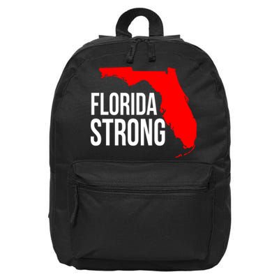 Florida Strong Hurricane Ian Support Florida Vintage American US Flag 16 in Basic Backpack