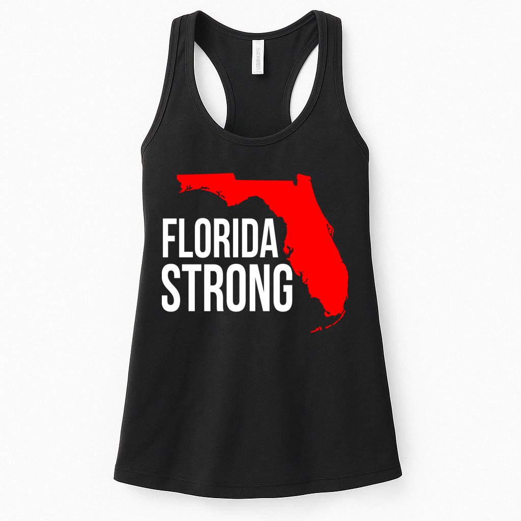 Florida Strong Hurricane Ian Support Florida Vintage American US Flag Womens Tank Top