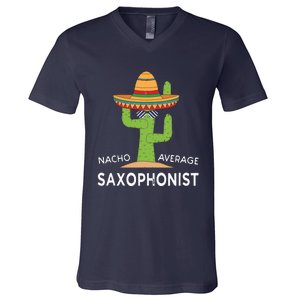 Fun Saxophonist Humor Saying Funny Saxophone Player V-Neck T-Shirt