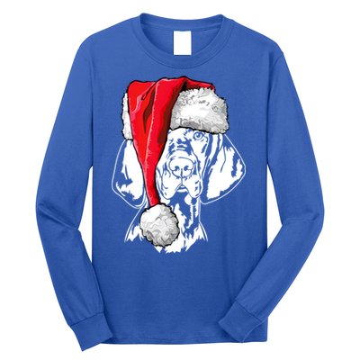 Funny Santa Hungarian Vizsla Christmas Dog Mom Dog Great Gift Long Sleeve Shirt